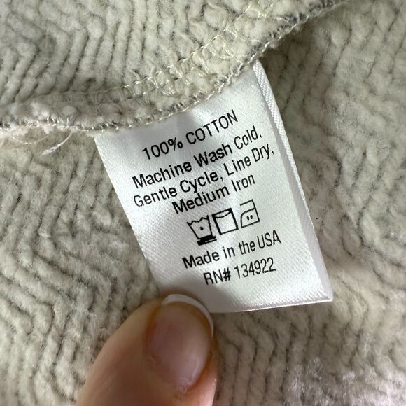 Emerson Fry Alice Dress Size L WARM 100% Cotton Long Sleeve Herringbone Gray - Picture 9 of 10